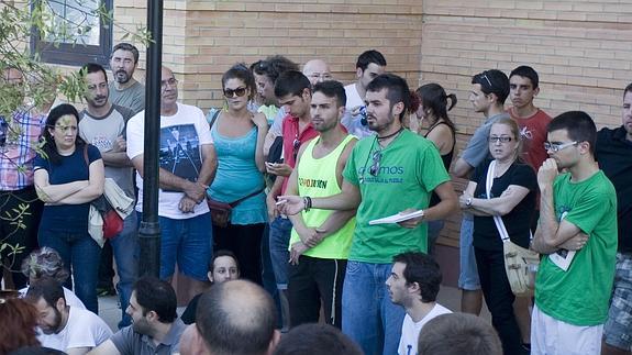Foto de archivo de la primera asamblea de Podemos en Málaga. 