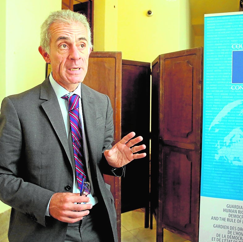 Nicola Piacente, en una conferencia en Málaga. 