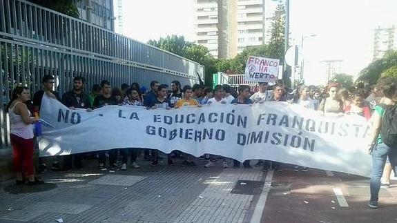 Cabeza de la manifestación.