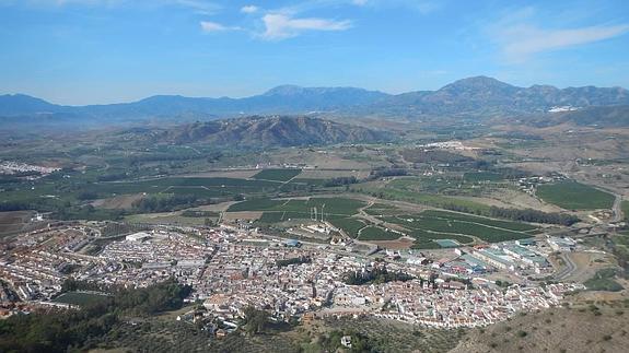 Vista de Pizarra y el Valle del Guadalhorce