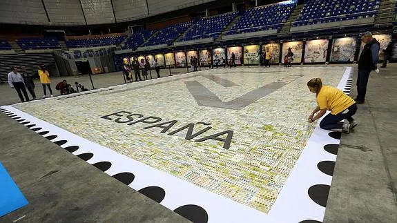 Imagen del mosaico montado en el Martín Carpena