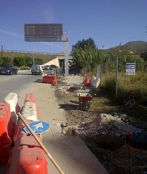 Imagen de las obras en la barriada de Las Posturas. 