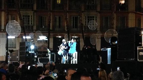Chenoa, en el escenario de la Plaza de la Constitución