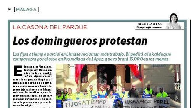 Los domingueros protestan