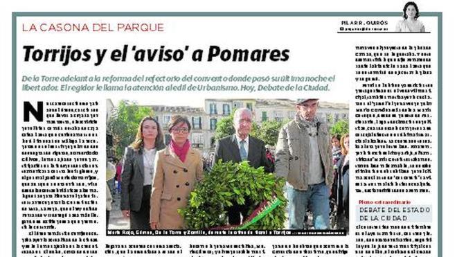 Torrijos y el ‘aviso’ a Pomares