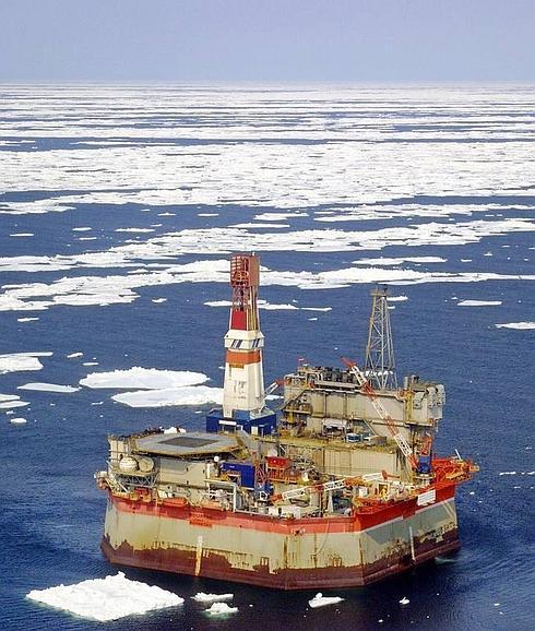 Una plataforma petrolífera en el este de Rusia.