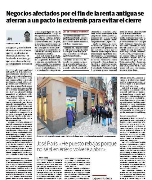 Negocios afectados por el fin de la renta antigua se aferran a un pacto in extremis para evitar el cierre