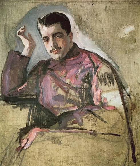 Retrato de Diaghilev, pintado por Valentin Serov.