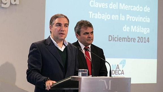 Bendodo, durante la rueda de prensa.