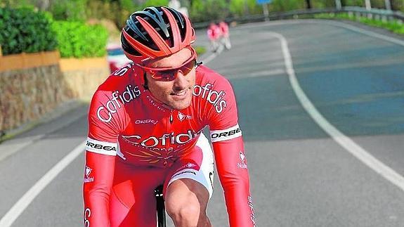 Maté, en un entrenamiento con el Cofidis. 