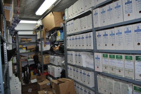 Archivo y pruebas ubicadas en un trastero.  L.P.