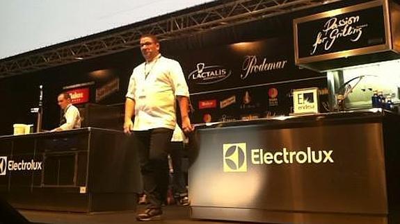 Dani García, durante su charla sobre texturas heladas.