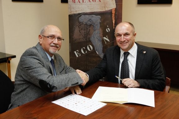 Rodríguez y Luque sellan el acuerdo. 