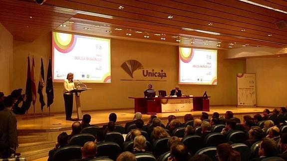 Susana Díaz ha participado esta mañana en un acto en Unicaja