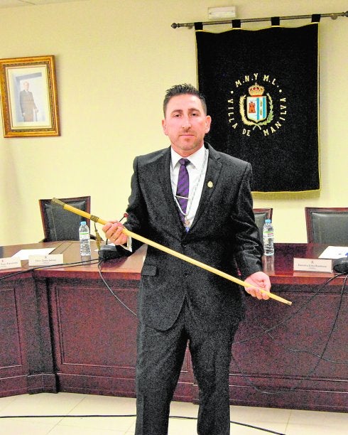 Diego Urieta, en la toma de posesión de la alcaldía. :: L.P.