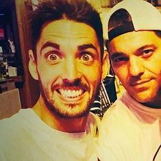 Santi Trancho (izda.), junto a Frank Cuesta.
