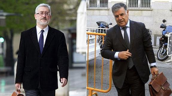 Antonio Ávila y José Antonio Viera, esta mañana en el Tribunal Supremo.