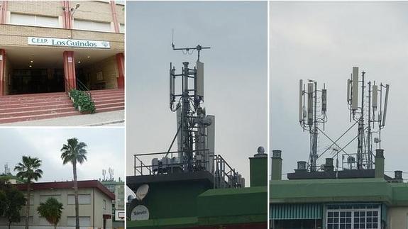 Las 17 antenas de telefonía que rodean el colegio Los Guindos llegan al pleno municipal