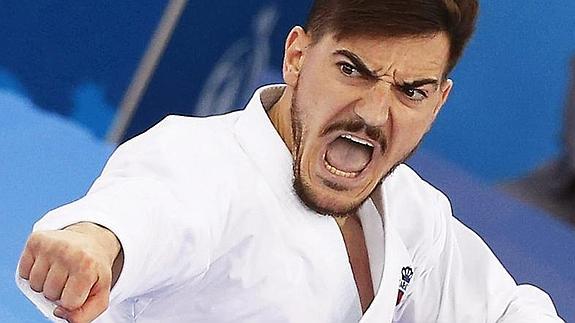 Quintero, en una de las katas que le dio el oro.