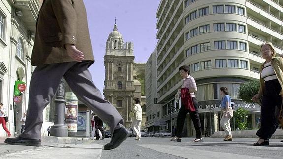 La manzana del actual hotel AC Málaga Palacio fue construida en los años sesenta del pasado siglo. 