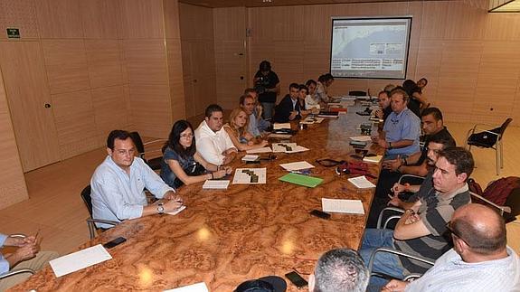 Integrantes de la mesa de coordinaciñon del evento reunida ayer en el Palacio de Congresos. 