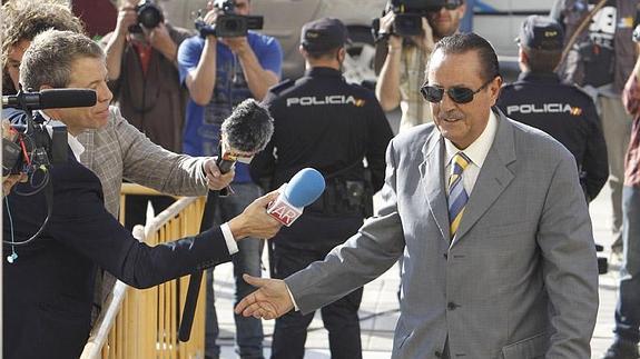 Julián Muñoz, en la Ciudad de la Justicia de Málaga.