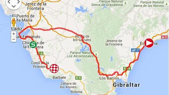 Recorrido por Málaga el martes de la cuarta etapa de la Vuelta Ciclista a España 2015