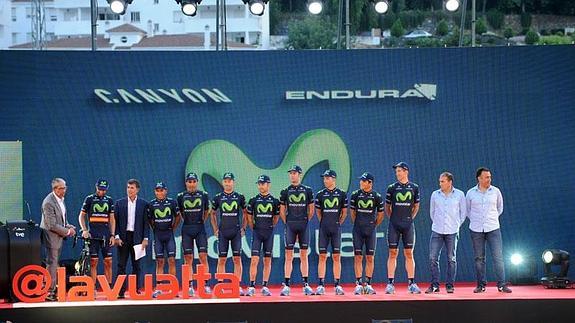 Presentación del equipo español de Movistar. 