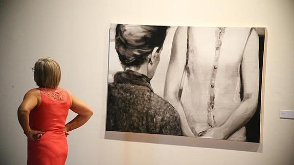 ‘Sin título I’. 2015. Óleo sobre tabla. Obra de María Dávila. 