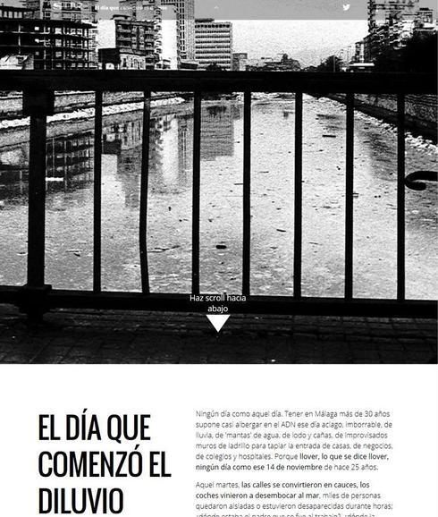 El reportaje online de SUR, 'El día que comenzó el diluvio' Premio ÑH de Diseño 2015