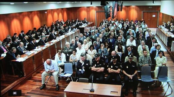 Banquillo de los acusados en el juicio por el ‘caso Malaya’. 