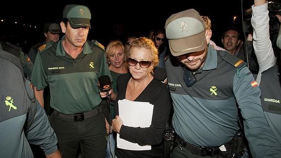 Maite Zaldívar,, el día de su entrada en prisión.