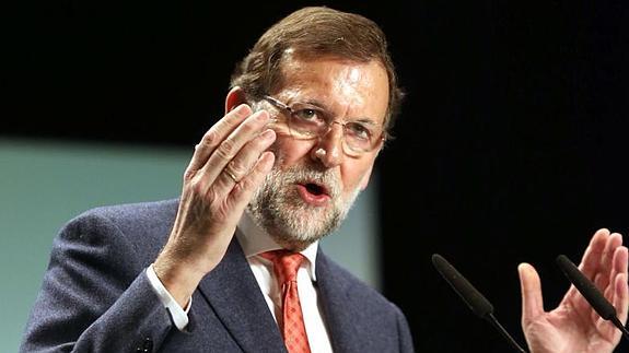 Mariano Rajoy, en un acto en Málaga este año