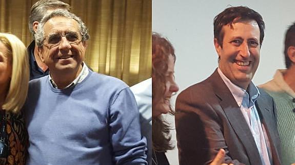 Narváez (izquierda) y Pimente (derecha), esta noche, durante el escrutinio. 