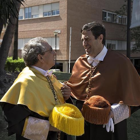 Los dos candidatos, el día de la inauguración del curso. 