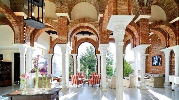 Vista de la recepción del hotel, ubicado en Loja. 