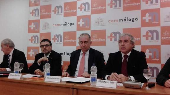 Un momento de la rueda de prensa. 