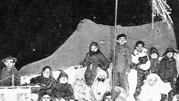 Primera cabalgata que salió en Málaga 