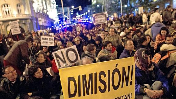 Protesta realizada ante el Congreso en abril de 2013. 