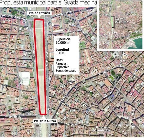 El Ayuntamiento plantea una gran plaza sobre el cauce entre La Goleta y Mármoles