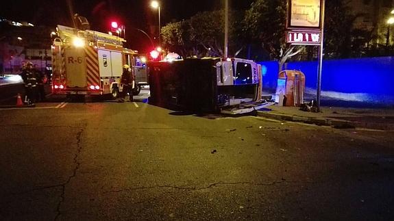 La ambulancia siniestrada