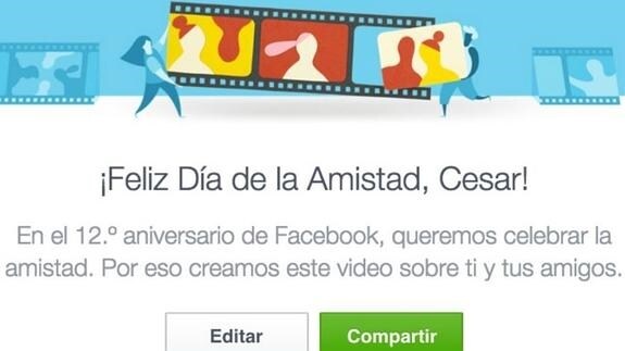 El vídeo del Día de la Amistad de Facebook tiene trampa