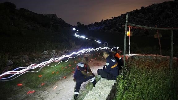 La carrera a su paso por Montejaque. 