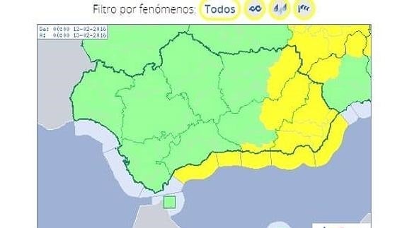 La alerta entrará en vigor mañana a las 21 horas en la Axarquía