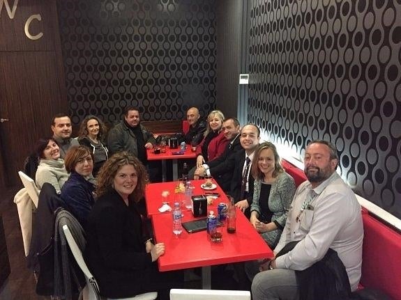 Concejales de PSOE, PA e IU de Ronda, el pasado viernes.