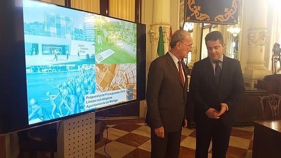 Presentación del presupuesto del Ayuntamiento de Málaga para 2016.