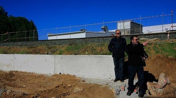 Jiménez y Espinosa, hoy en la zona de las obras. 