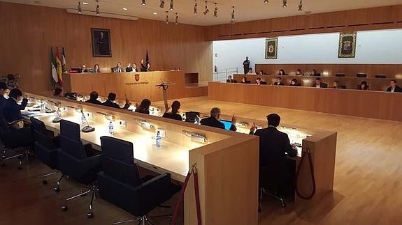 Un momento del pleno celebrado hoy. 