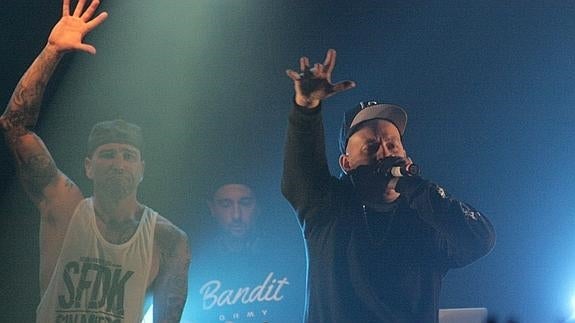 Un momento de la actuación de anoche.