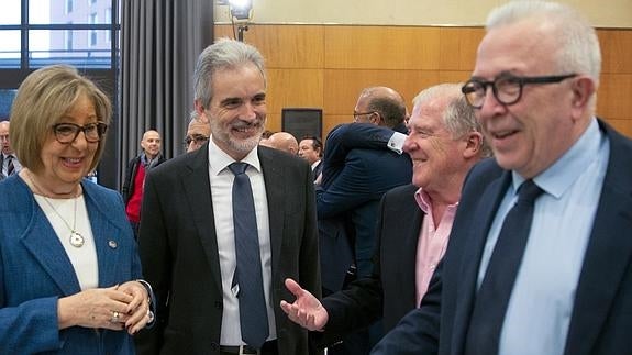 Adelaida de la Calle, Aquilino Alonso, José Luis García Arboleya y José Sánchez Maldonado. 